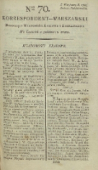 Korrespondent Warszawski, 1792, nr 70
