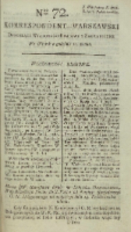 Korrespondent Warszawski, 1792, nr 72