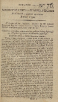 Korrespondent Warszawski, 1792, nr 76, dod