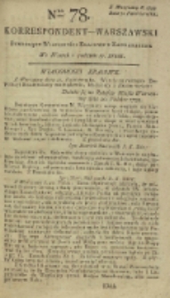 Korrespondent Warszawski, 1792, nr 78