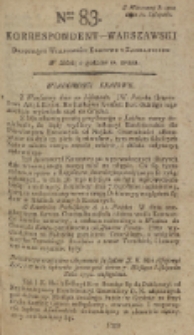 Korrespondent Warszawski, 1792, nr 83