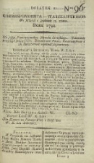 Korrespondent Warszawski, 1792, nr 96, dod