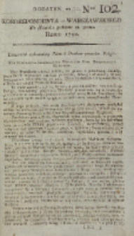 Korrespondent Warszawski, 1792, nr 102, dod