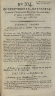 Korrespondent Warszawski, 1792, nr 104