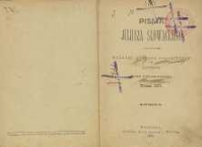 Pisma Juliusza Slowackiego T. 3