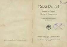Róża Bernd : dramat w V aktach