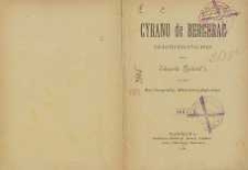 Cyrano de Bergerac : komedia bohaterska w 5-ciu aktach T. 1/2