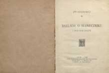 Ballada o słoneczniku i inne nowe poezye