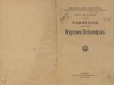 Ze wspomnień legionisty : wyprawa Dahomejska
