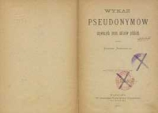 Wykaz pseudonimów używanych przez autorów polskich