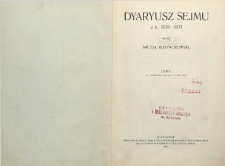 Dyaryusz sejmu z r. 1830-1831 T. 1, Od 18 grudnia 1830 do 8 lutego 1831
