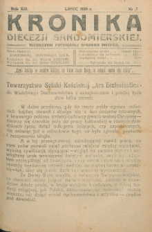 Kronika Diecezji Sandomierskiej, 1920, R. 13, nr 7
