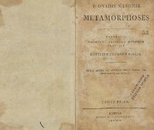 P. Ovidii Nasonis Metamorphoses T. 1