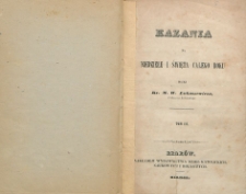 Kazania na niedziele i święta całego roku T. 3