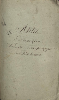 Akta Dziesięcin Kościoła Parafialnego w Radomiu