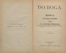 Do Boga : modlitwy dla chrześcijan ewangielików