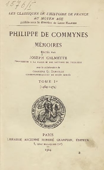 Memoires T. 1 (1464-1474)