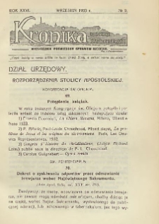 Kronika Diecezji Sandomierskiej, 1933, R. 26, nr 9