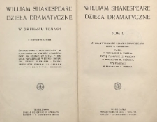 Życie, twórczość i sława Shakespeara : Burza ; Dwaj panowie z Werony ; Figle kobiet