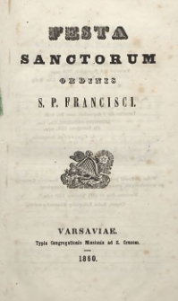 Festa sanctorum ordinis