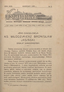 Kronika Diecezji Sandomierskiej, 1930, R. 23, nr 9