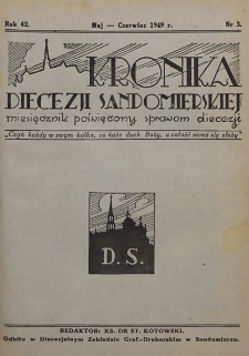Kronika Diecezji Sandomierskiej, 1949, R. 42, nr 3