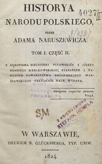 Historya narodu polskiego przez Adama Naruszewicza T. 1, Cz. 2