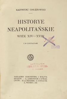 Historye neapolitańskie : wiek XIV-XVIII