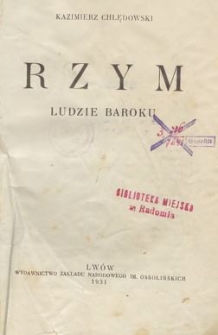Rzym : ludzie baroku