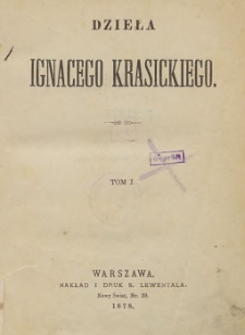 Dzieła Ignacego Krasickiego T. 1