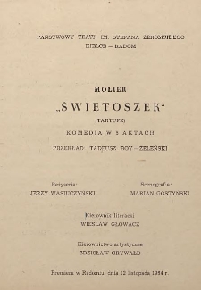 Molier „Świętoszek” (Tartufe) : komedia w 5 aktach
