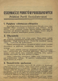 Osiemnaście punktów programowych Polskiej Partii Socjalistycznej
