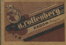 Fabryka Wyrobów Fajansowych A. Rottenberg i S-ka Radom : Katalog 1936/7