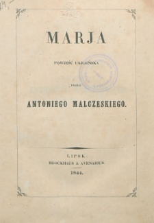 Marja : powieść ukraińska