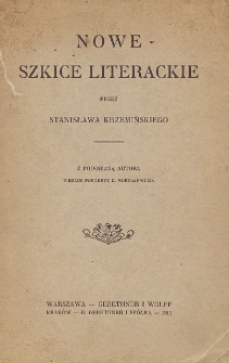 Nowe szkice literackie
