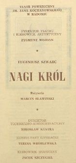 Eugeniusz Szwarc „Nagi król” / Teatr Powszechny im. Jana Kochanowskiego w Radomiu