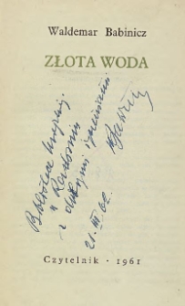 Waldemar Babinicz - autograf