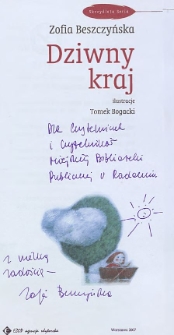 Zofia Beszczyńska - autograf