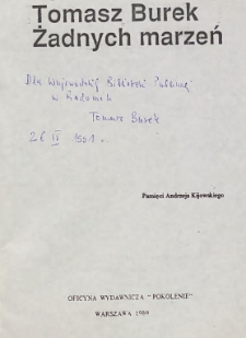 Tomasz Burek - autograf