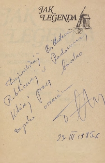 Tadeusz Chudy - autograf