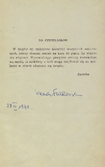 Wanda Falkowska - autograf