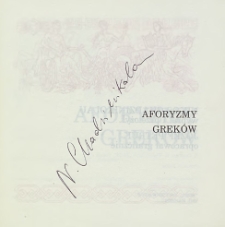 Nikos Chadzinikolau - autograf