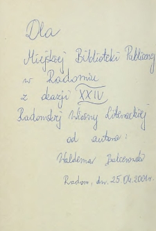 Waldemar Balcerowski - autograf