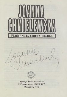 Joanna Chmielewska - autograf