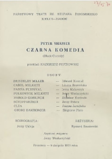 Peter Shaffer „Czarna komedia” / Państwowy Teatr im. Stefana Żeromskiego Kielce - Radom