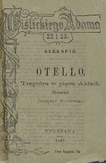 Otello : Tragedya w pięciu Aktach