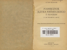 Podręcznik języka niemieckiego z kluczem : kurs elementarny