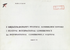 I Międzynarodowy Festiwal Gombrowiczowski