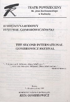 II Międzynarodowy Festiwal Gombrowiczowski