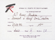 [Zaproszenie na koncert] / Teatr Powszechny im. Jana Kochanowskiego w Radomiu